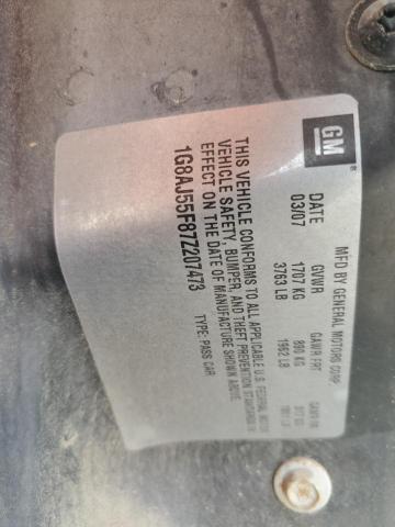 1G8AJ55F87Z207473 - 2007 SATURN ION LEVEL 2 SILVER photo 12