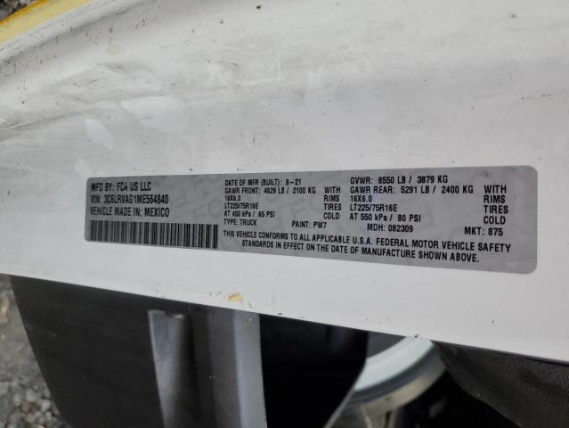 3C6LRVAG1ME564840 - 2021 RAM PROMASTER 1500 STANDARD YELLOW photo 13