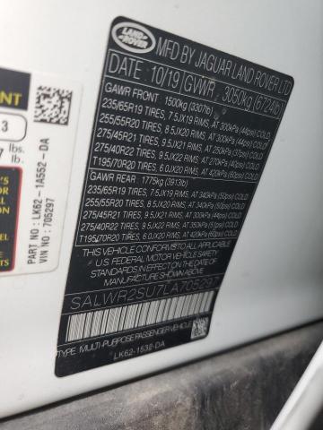 SALWR2SU7LA705297 - 2020 LAND ROVER RANGE ROVE HSE WHITE photo 13