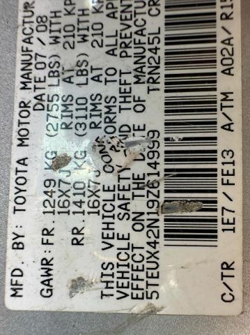 5TEUX42N19Z614999 - 2009 TOYOTA TACOMA ACCESS CAB ნაცრისფერი ფოტო 10