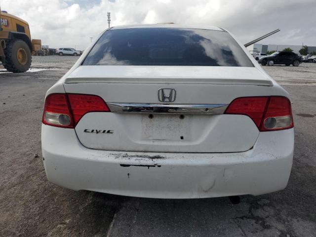 2HGFA16669H324038 - 2009 HONDA CIVIC LX-S WHITE photo 6