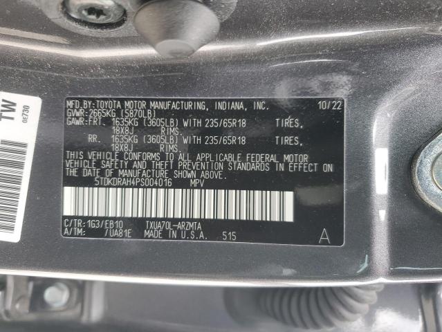 5TDKDRAH4PS004016 - 2023 TOYOTA HIGHLANDER L 灰色 照片 14