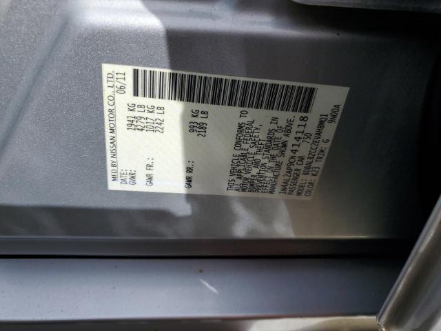 1N4AL2AP9CN414118 - 2012 NISSAN ALTIMA BASE 银色 照片 13