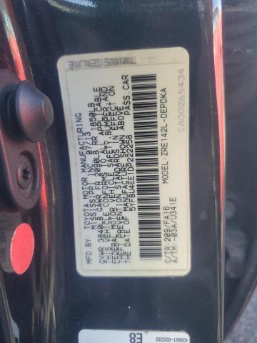 5YFBU4EE1DP222258 - 2013 TOYOTA COROLLA BASE Negro foto 12