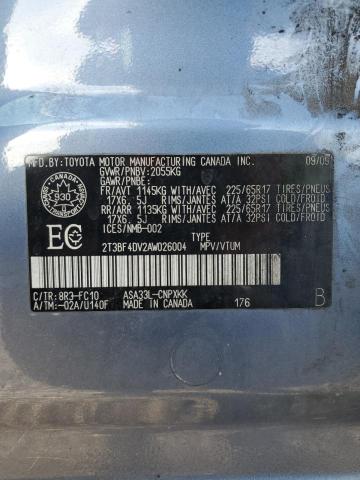 2T3BF4DV2AW026004 - 2010 TOYOTA RAV4 Mavi foto 14