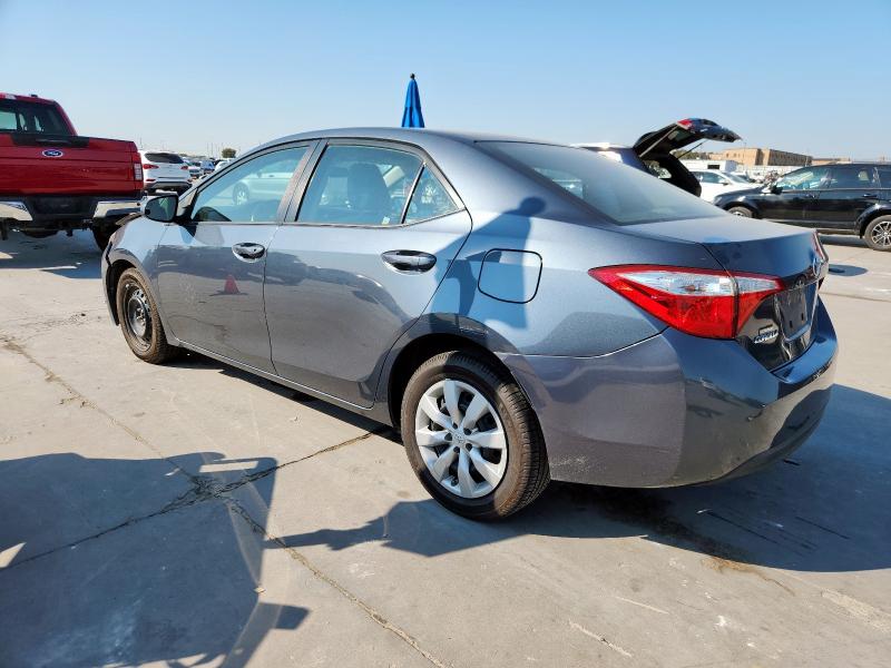 2T1BURHE9FC319350 - 2015 TOYOTA COROLLA L GRAY photo 2