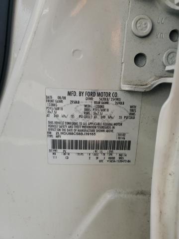 2LMDU88C58BJ39165 - 2008 LINCOLN MKX WHITE photo 12