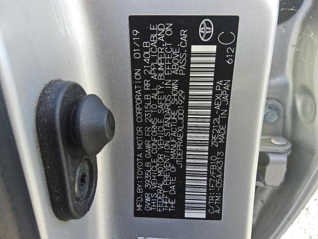 JTDEPRAEXLJ001929 - 2020 TOYOTA COROLLA LE 银色 照片 12