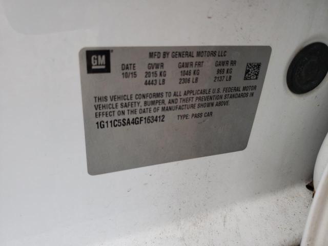 1G11C5SA4GF163412 - 2016 CHEVROLET MALIBU LIM LT 白色 照片 12