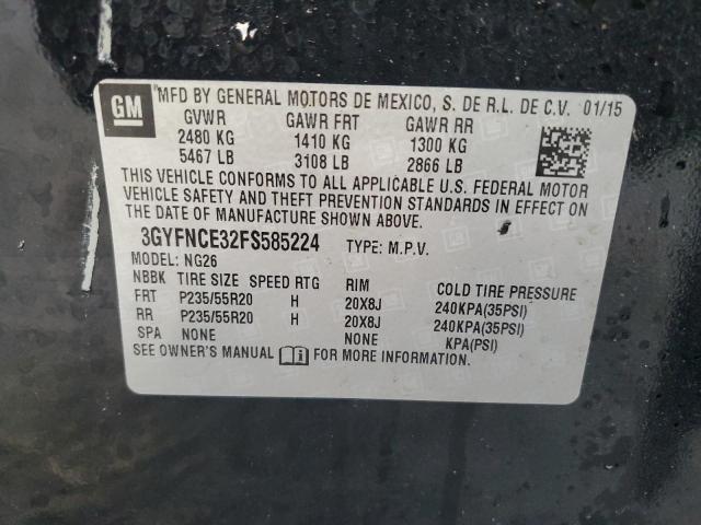 3GYFNCE32FS585224 - 2015 CADILLAC SRX PERFORMANCE COLLECTION Noir photo 13