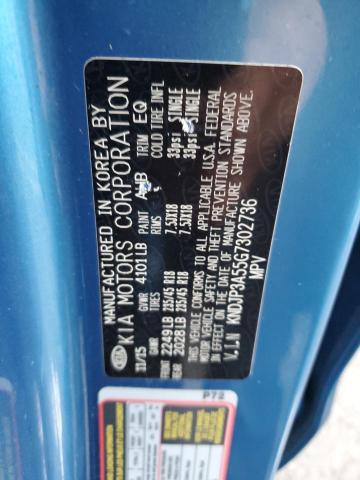 KNDJP3A55G7302736 - 2016 KIA SOUL + BLUE photo 14