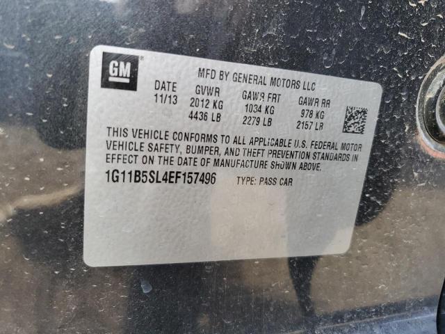 1G11B5SL4EF157496 - 2014 CHEVROLET MALIBU LS 灰色 照片 12