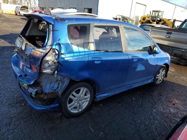 JHMGD38697S022007 - 2007 HONDA FIT S 蓝色 照片 3