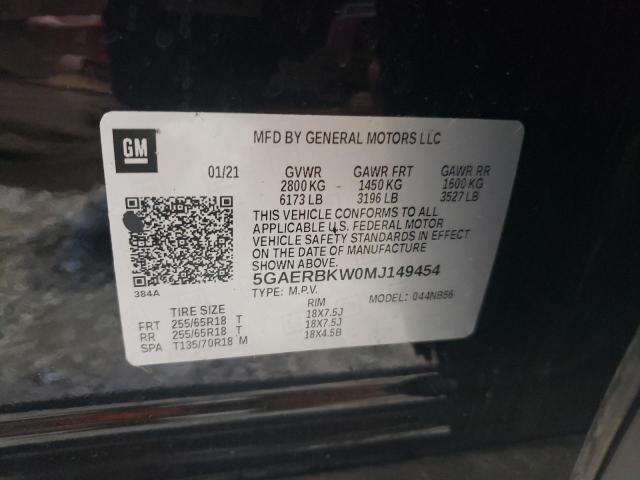 5GAERBKW0MJ149454 - 2021 BUICK ENCLAVE ESSENCE Սև լուսանկար 13