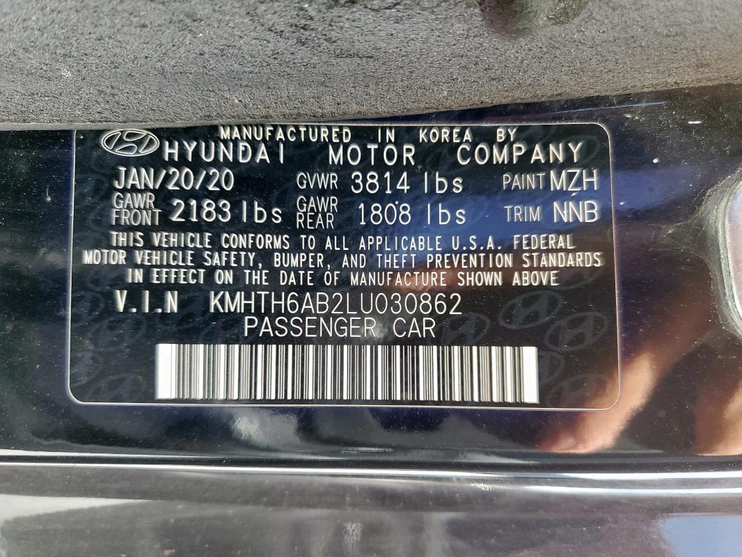 KMHTH6AB2LU030862 - 2020 HYUNDAI VELOSTER TURBO Qara foto 12