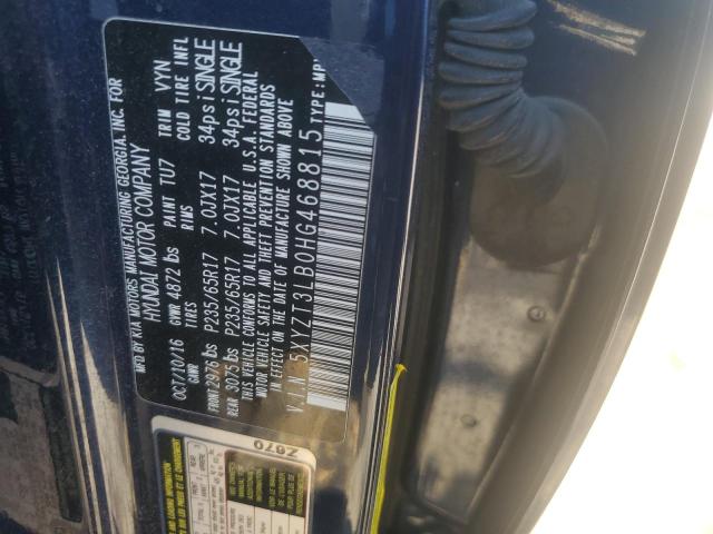 5XYZT3LB0HG468815 - 2017 HYUNDAI SANTA FE S BLUE photo 13