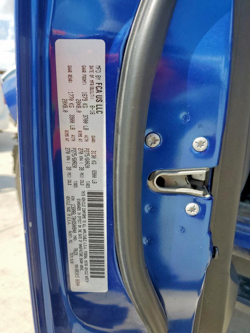 1C6RR6LT8HS500940 - 2017 RAM 1500 SLT BLUE photo 12