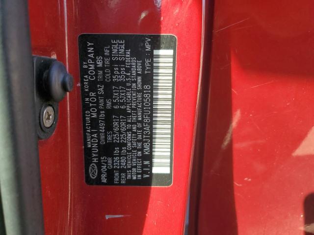 KM8JT3AF8FU105818 - 2015 HYUNDAI TUCSON GLS 红色 照片 13