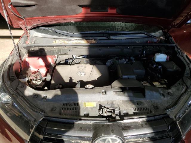 5TDJZRFH4KS984703 - 2019 TOYOTA HIGHLANDER SE Բորդո լուսանկար 12