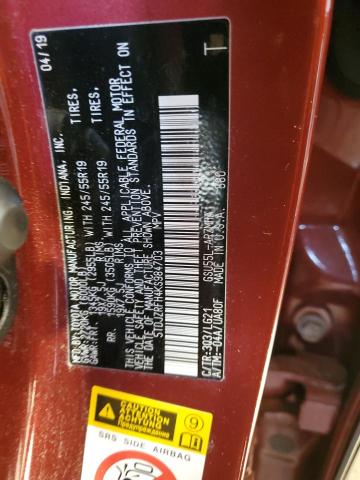 5TDJZRFH4KS984703 - 2019 TOYOTA HIGHLANDER SE Բորդո լուսանկար 14