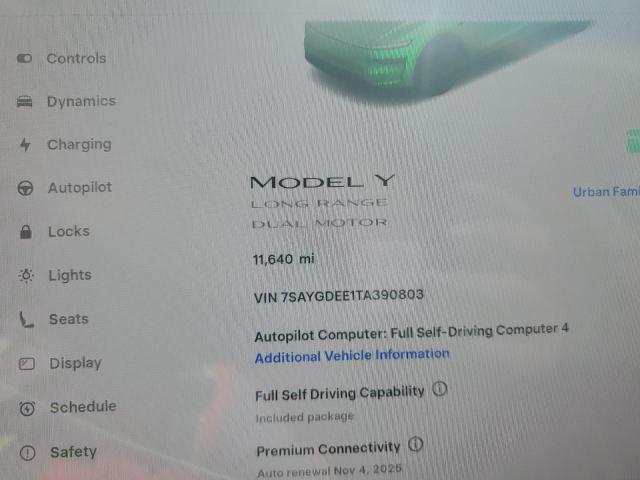 7SAYGDEE1TA390803 - 2026 TESLA MODEL Y GRAY photo 9