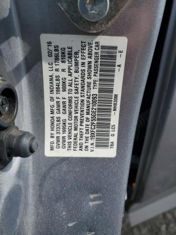 19XFC2F55GE210093 - 2016 HONDA CIVIC LX 灰色 照片 13