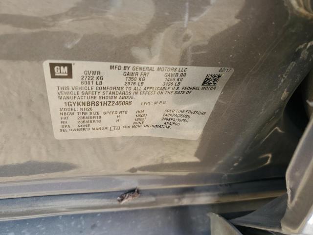 1GYKNBRS1HZ246096 - 2017 CADILLAC XT5 LUXURY GRAY photo 13