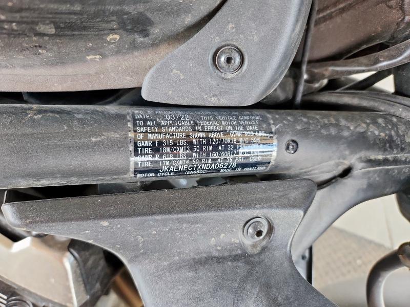 JKAENEC1XNDA06278 - 2022 KAWASAKI EN650 C Серый фото 9