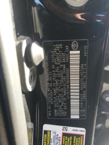 4T1G11AK1NU069082 - 2022 TOYOTA CAMRY SE Schwarz Foto 12