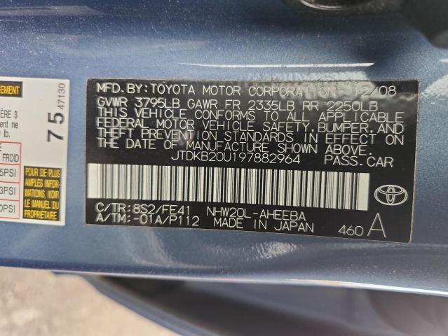 JTDKB20U197882964 - 2009 TOYOTA PRIUS BLUE photo 13