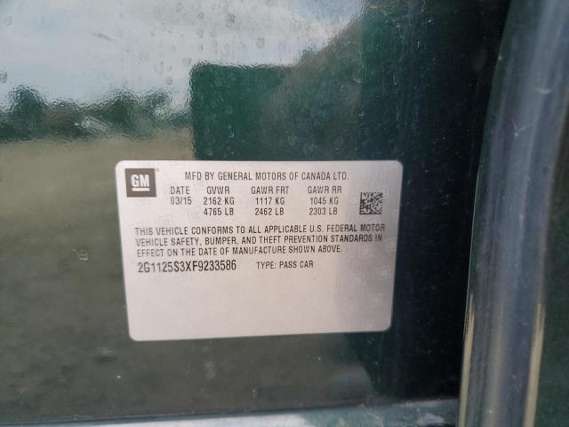 2G1125S3XF9233586 - 2015 CHEVROLET IMPALA LT GREEN photo 13