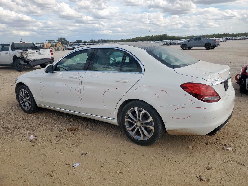 55SWF4KB4GU154395 - 2016 MERCEDES-BENZ C 300 4MATIC WHITE photo 2