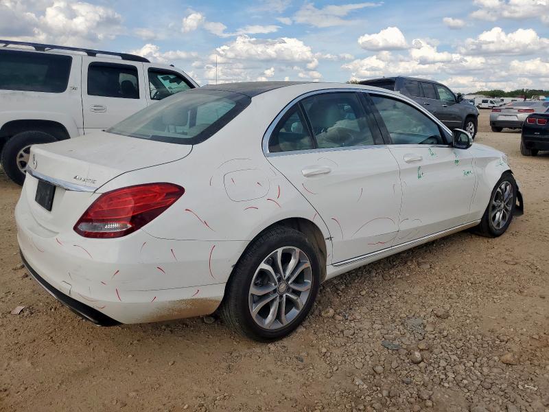 55SWF4KB4GU154395 - 2016 MERCEDES-BENZ C 300 4MATIC WHITE photo 3