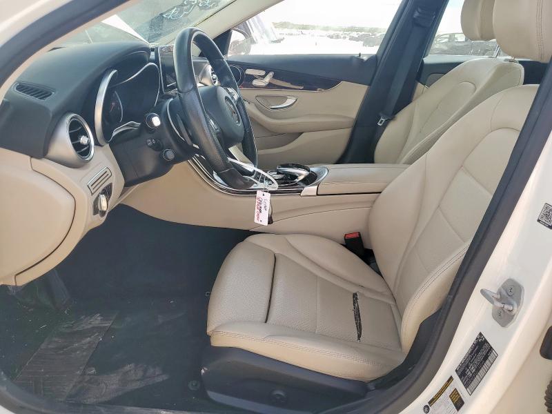 55SWF4KB4GU154395 - 2016 MERCEDES-BENZ C 300 4MATIC WHITE photo 7