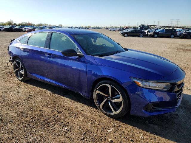 1HGCV1F30MA078818 - 2021 HONDA ACCORD SPORT BLUE photo 4