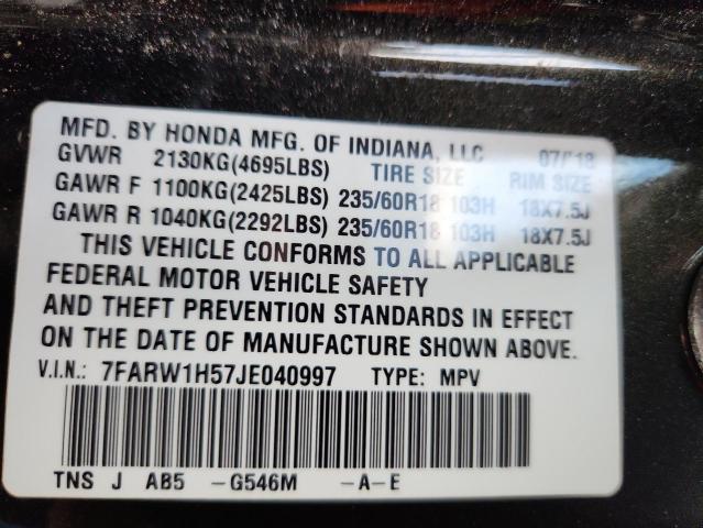 7FARW1H57JE040997 - 2018 HONDA CR-V EX მწვანე ფოტო 14
