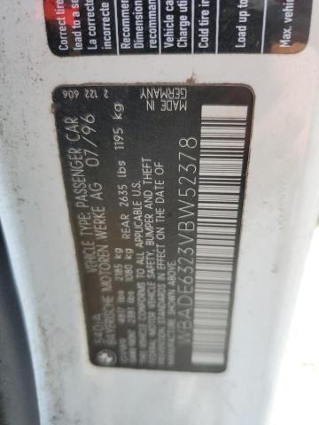 WBADE6323VBW52378 - 1997 BMW 540 I AUTOMATIC WHITE photo 12