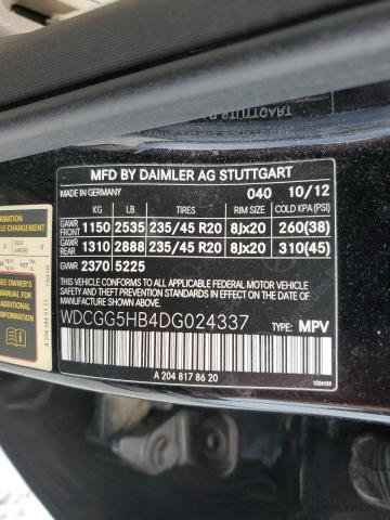 WDCGG5HB4DG024337 - 2013 MERCEDES-BENZ GLK 350 Qara foto 14