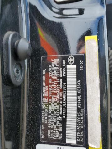 4T1BF3EK4AU033852 - 2010 TOYOTA CAMRY BASE Qara foto 12