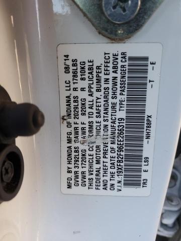19XFB2F96EE266319 - 2014 HONDA CIVIC EXL WHITE photo 12