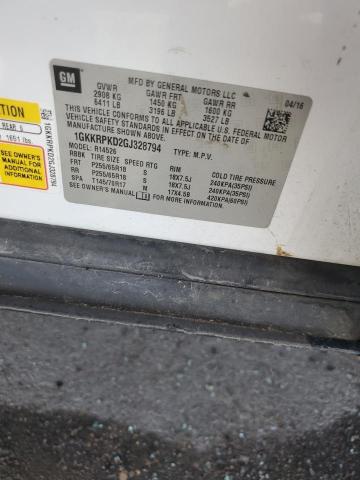 1GKKRPKD2GJ328794 - 2016 GMC ACADIA SLE WHITE photo 13