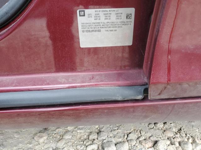 1G11C5SL9FF281052 - 2015 CHEVROLET MALIBU 1LT Қызыл фото 12