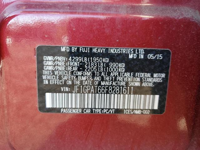 JF1GPAT66F8281611 - 2015 SUBARU IMPREZA SPORT 红色 照片 12