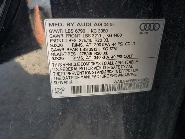WA1LGAFE9FD023824 - 2015 AUDI Q7 PREMIUM PLUS Qara foto 12