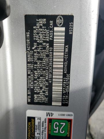 4T1BF3EK3BU606810 - 2011 TOYOTA CAMRY BASE SILVER photo 12