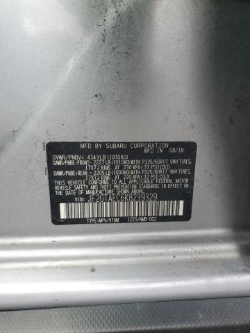 JF2GTAEC6K8239329 - 2019 SUBARU CROSSTREK PREMIUM Արծաթագույն լուսանկար 14