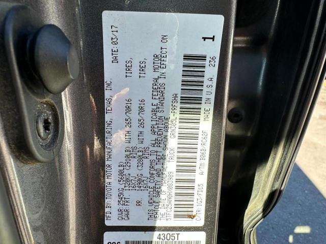 5TFCZ5AN0HX083989 - 2017 TOYOTA TACOMA DOUBLE CAB BLACK photo 10