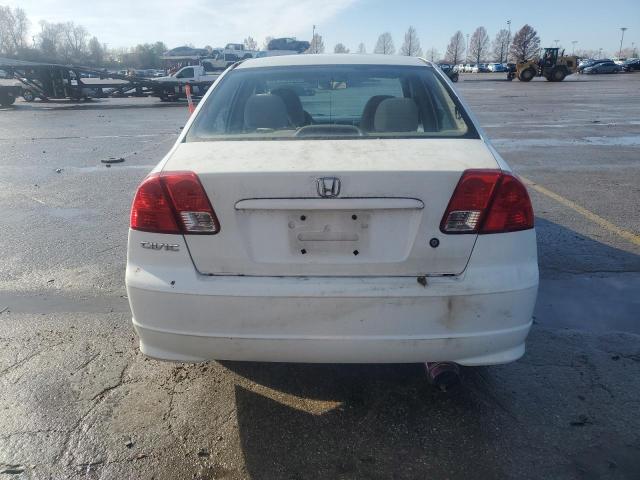 1HGES163X5L012901 - 2005 HONDA CIVIC DX VP Սպիտակ լուսանկար 6