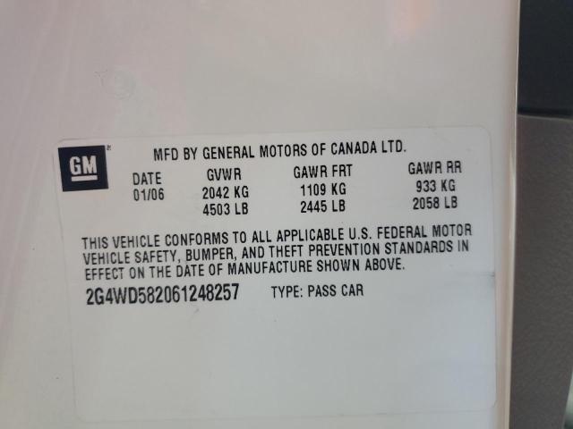 2G4WD582061248257 - 2006 BUICK LACROSSE CXL Ağ foto 12