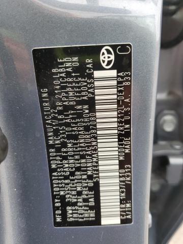 5YFEPMAE5NP387080 - 2022 TOYOTA COROLLA LE 蓝色 照片 13